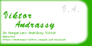 viktor andrassy business card