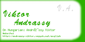 viktor andrassy business card